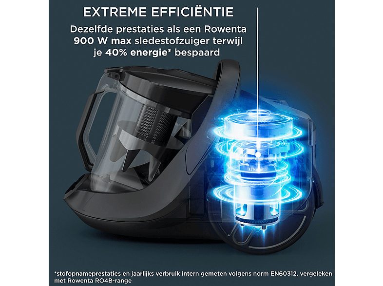 Aspirador sin bolsa - ROWENTA RO7C36, 500 W, Depósito 2,5 l, Black — foto 2