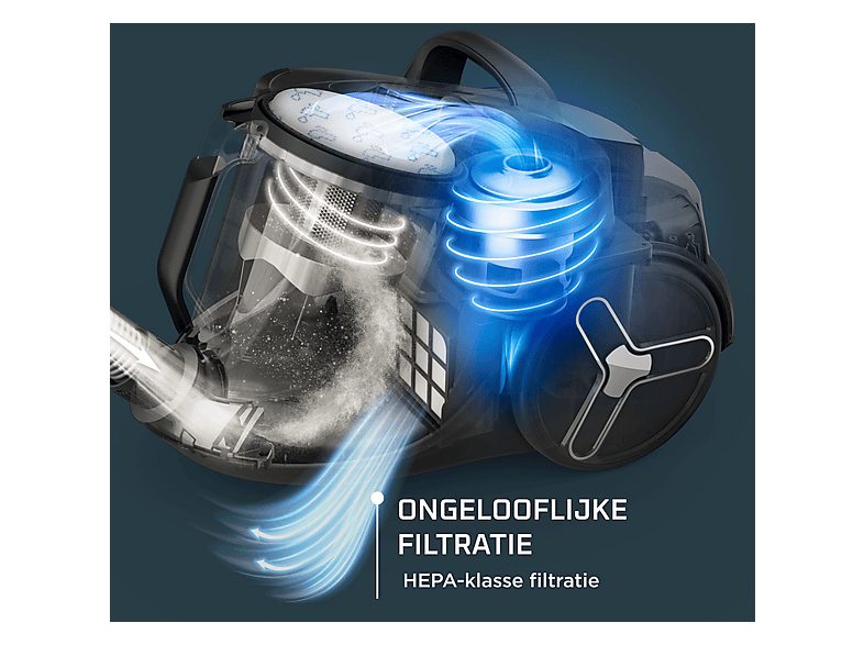 Aspirador sin bolsa - ROWENTA RO7C36, 500 W, Depósito 2,5 l, Black — foto 5