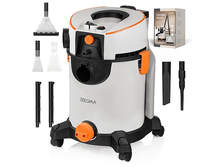 Aspirador sin bolsa seco y húmedo - ZEEGMA ZONDER WASH GREY, 1400 W, Potencia de succión 1400 W, Depósito 20 l, gris — foto 4