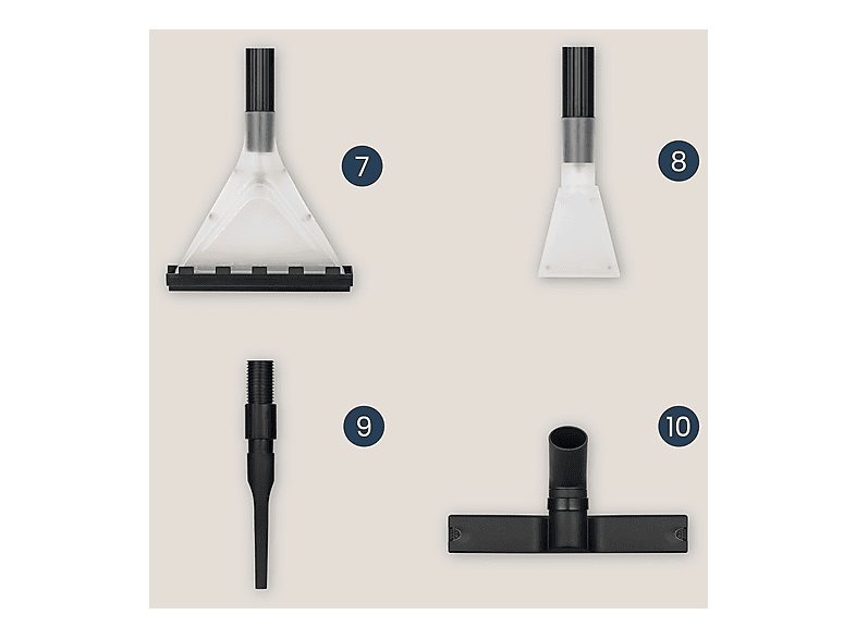 Aspirador sin bolsa seco y húmedo - ZEEGMA ZONDER WASH GREY, 1400 W, Potencia de succión 1400 W, Depósito 20 l, gris — foto 8