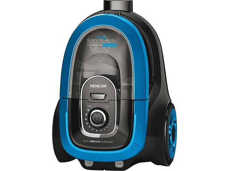 Aspirador sin bolsa - SENCOR SVC 1035TQ, 750 W, Depósito 1 l, Negro, Azul — foto 2