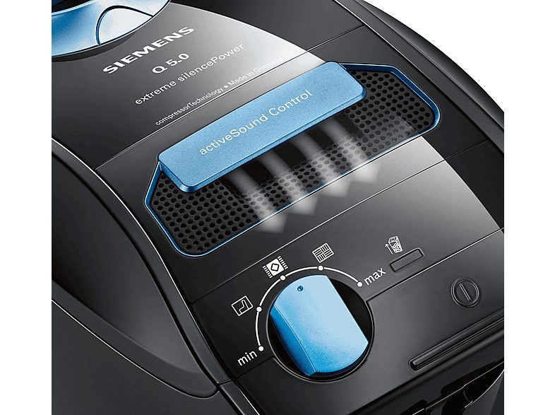 Aspirador sin bolsa - SIEMENS VSQ5X1230, 850 W, Depósito 4,5 l, Negro — foto 3