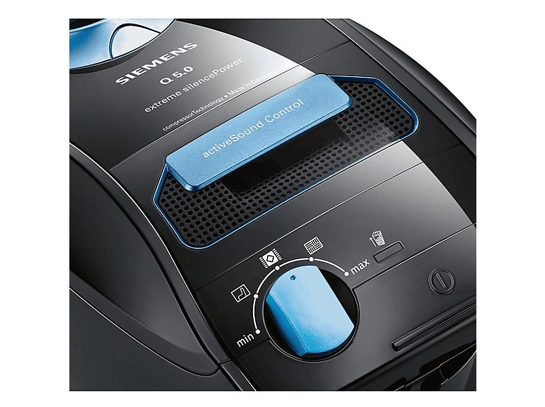 Aspirador sin bolsa - SIEMENS VSQ5X1230, 850 W, Depósito 4,5 l, Negro — foto 5
