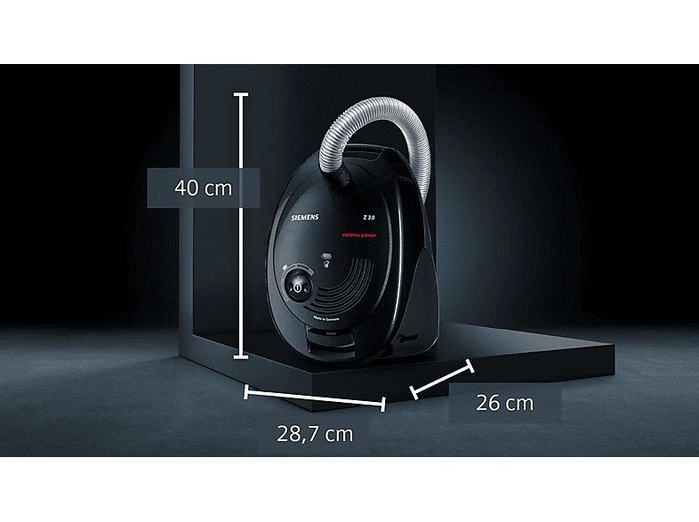 Aspirador sin bolsa - SIEMENS VSZ3XTRM11, 850 W, Depósito 4 l, Negro — foto 4