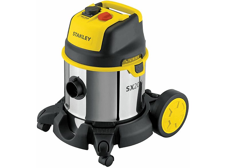 STANLEY Aspirador sin bolsa - STANLEY SXVC20XTE, 1400 W, Depósito 20 l, Black,Stainless steel,Yellow