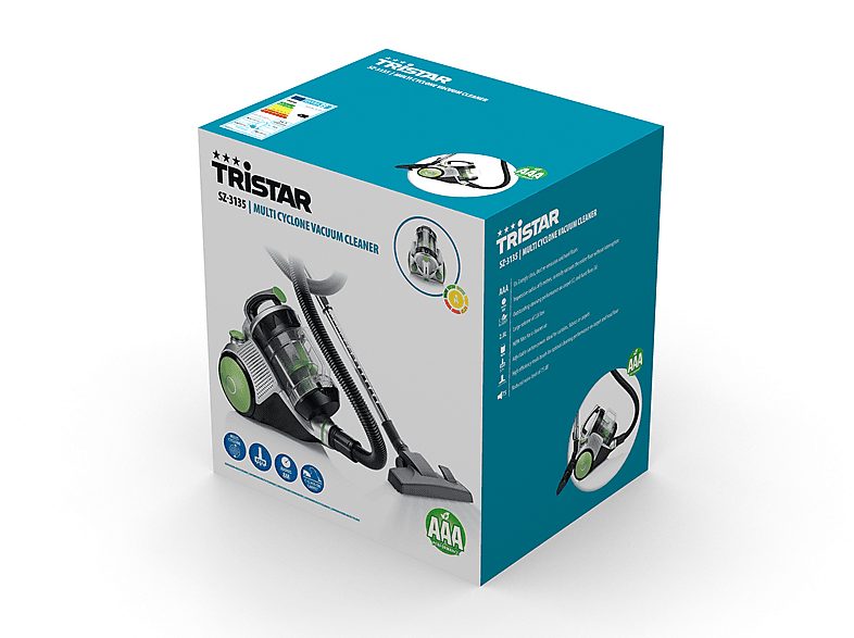 Aspirador sin bolsa - TRISTAR SZ-3135, 700 W, Potencia de succión 150 AirWatt, Depósito 2,8 l, Verde — foto 8