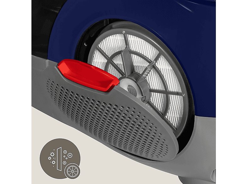 Aspirador sin bolsa - ZEEGMA ZONDER VERRE FLOW, 800 W, Potencia de succión 800 W, Depósito 2,2 l, Azul — foto 4