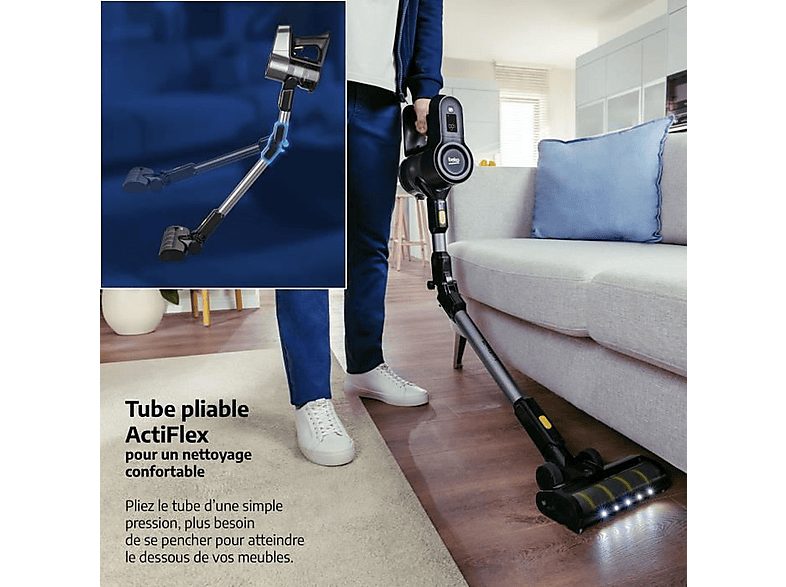 Aspiradora escoba - BEKO VRT84225VI, 1,0 W, Potencia de succión 100 W, Depósito 0,1 ml, Gris — foto 3