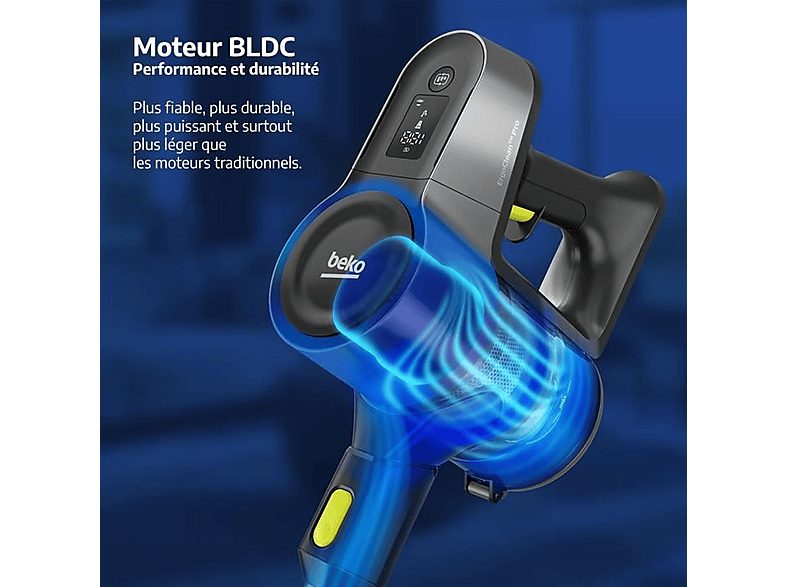 Aspiradora escoba - BEKO VRT84225VI, 1,0 W, Potencia de succión 100 W, Depósito 0,1 ml, Gris — foto 9