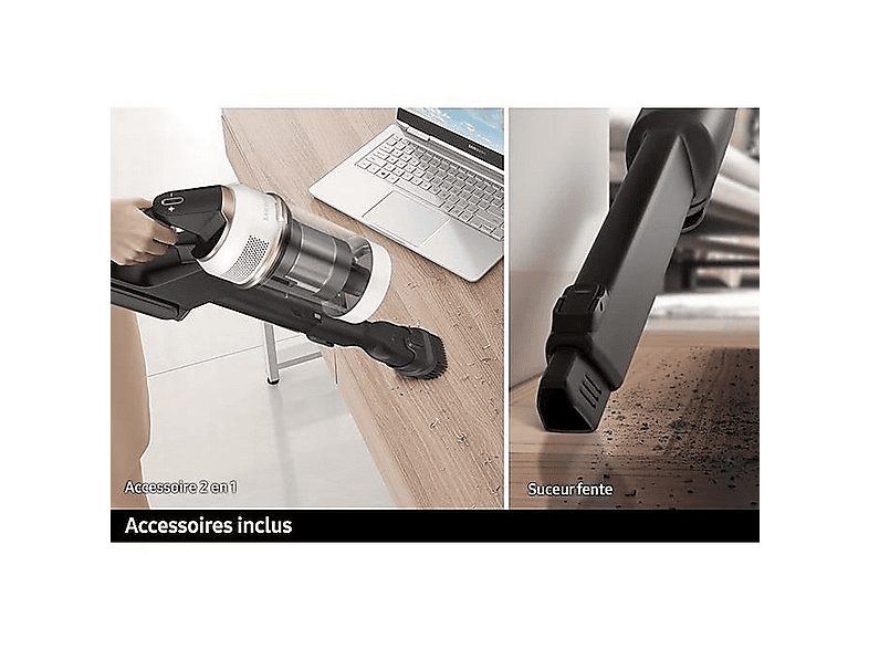 Aspiradora escoba - SAMSUNG Jet 75E Turbo VS20B75B1R4, 550 W, Potencia de succión 200 AirWatt, Depósito 0,8 l, Negro — foto 8