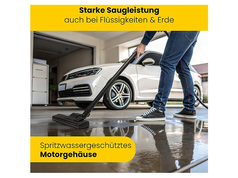 Aspiradora seco y húmedo - CLATRONIC 263978, 1200 W, Potencia de succión 1200 W, Depósito 20 l, Inox — foto 3