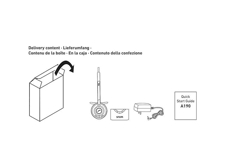 Auriculares con cable  - 00004444 SNOM, Circumaurales, Negro — foto 3