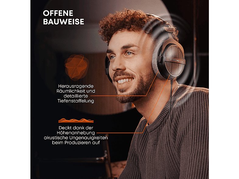 Auriculares con cable  - DT 990 PRO BEYERDYNAMIC, Circumaurales, Negro — foto 4