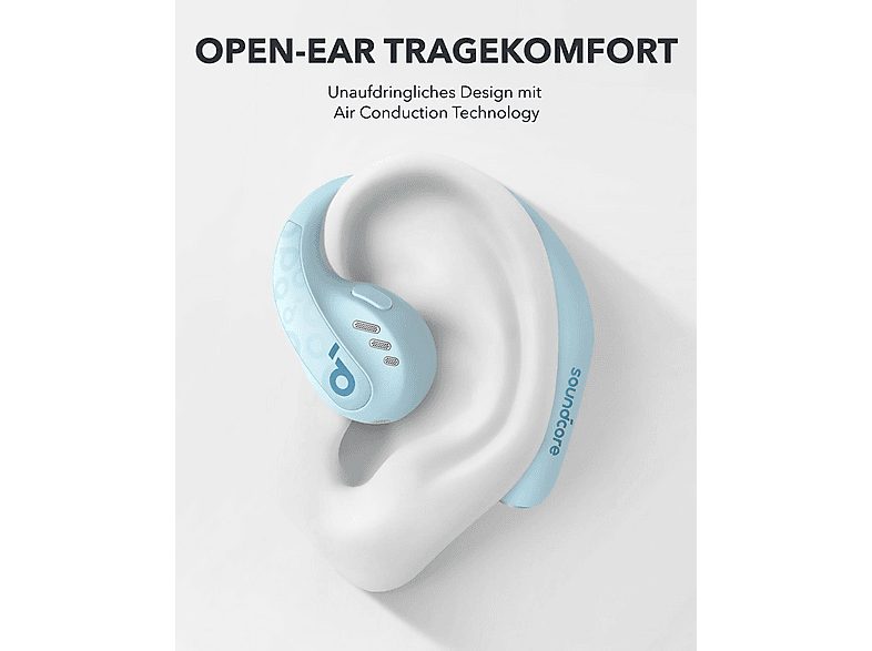 Auriculares conducción de aire  - AeroFit Pro SOUNDCORE BY ANKER, Control remoto, Bluetooth, Color aguamarina — foto 7