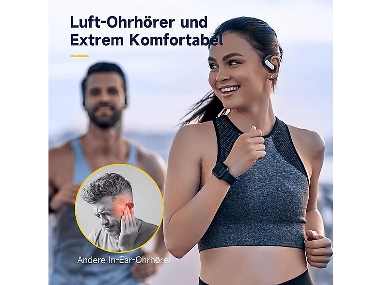 Auriculares conducción de aire  - Air Conduction Pro OPENROCK, Control remoto, Bluetooth, Negro — foto 5