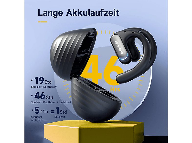 Auriculares conducción de aire  - Air Conduction Pro OPENROCK, Control remoto, Bluetooth, Negro — foto 7