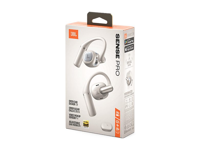 Auriculares conducción de aire - JBL Sense Pro, 38h Autonomía, Open-ear, Gancho Ajustable, 4 Micrófonos, Gris — foto 8
