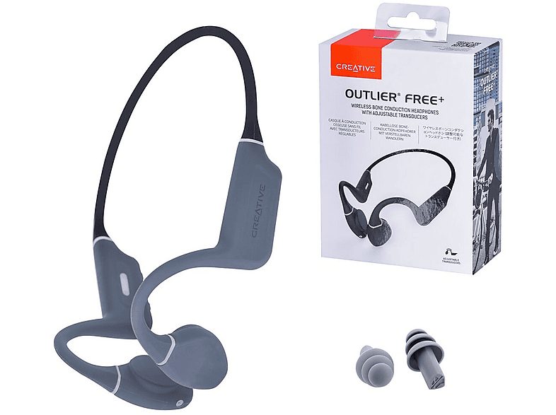 CREATIVE LABS Auriculares conducción ósea  - 51EF1080AA001 CREATIVE LABS, Banda para el cuello, Bluetooth, Negro