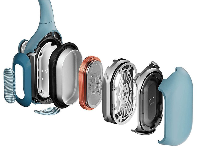 Auriculares conducción ósea  - OpenRun Pro SHOKZ, Control remoto, Bluetooth, Blue — foto 3