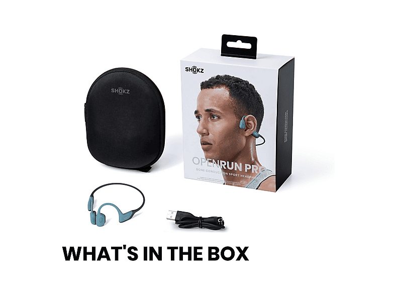 Auriculares conducción ósea  - OpenRun Pro SHOKZ, Control remoto, Bluetooth, Blue — foto 6