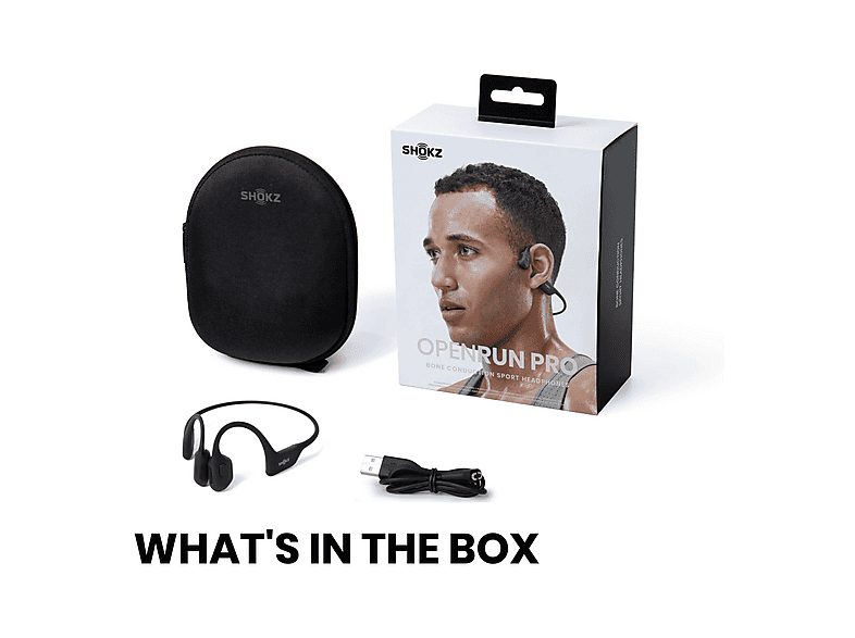 Auriculares conducción ósea  - Openrun Pro SHOKZ, Control remoto, Bluetooth, Negro — foto 6