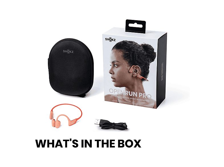 Auriculares conducción ósea  - OpenRun Pro SHOKZ, Control remoto, Bluetooth, Pink — foto 6
