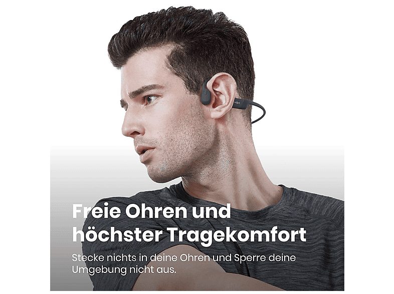 Auriculares conducción ósea  - OPENRUN SHOKZ, Control remoto, Bluetooth, Negro — foto 8