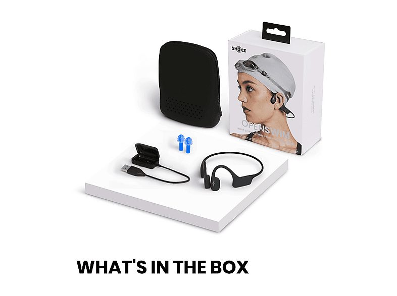 Auriculares conducción ósea  - OpenSwim SHOKZ, Banda para el cuello, Bluetooth, Azul — foto 5