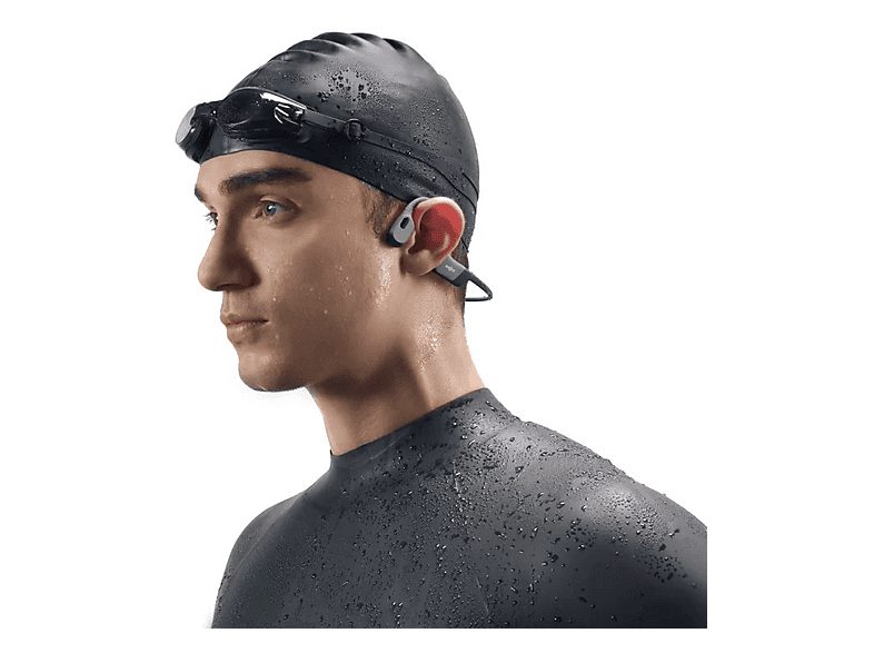Auriculares conducción ósea - Shokz OpenSwim Pro, Banda para el cuello, Bluetooth/MP3, Carga por USB-C, IP68, Gris — foto 4