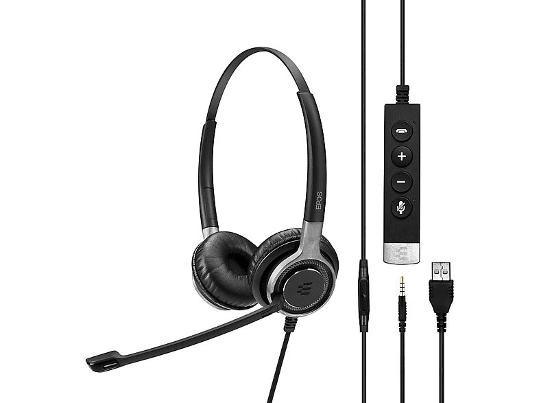 Auriculares de diadema con cable  - 1000645 EPOS, Circumaurales, Negro, Plata — foto 2