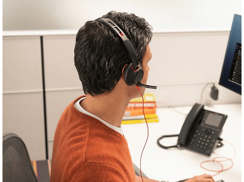 Auriculares de diadema con cable  - Blackwire 5220 Stereo USB-A Headset (Bulk) POLY, Circumaurales, Negro — foto 3