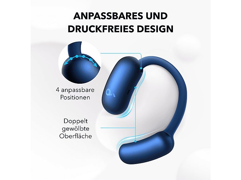 Auriculares deportivos  - Aerofit 2 SOUNDCORE BY ANKER, Control remoto, Bluetooth, Azul — foto 3