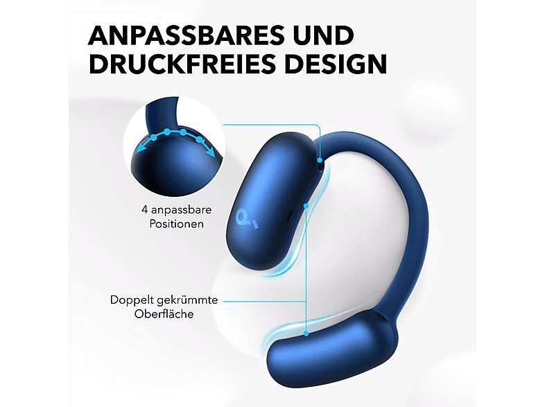 Auriculares deportivos  - Aerofit 2 SOUNDCORE BY ANKER, Control remoto, Bluetooth, Azul — foto 9