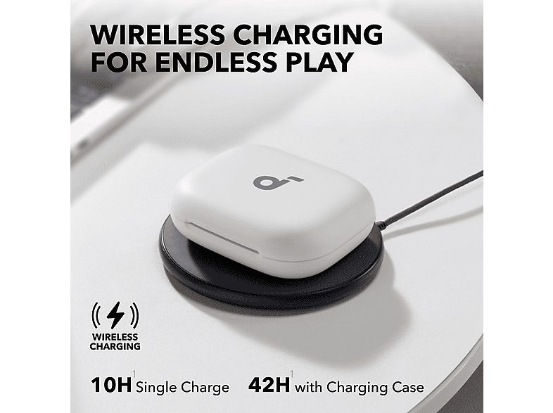 Auriculares deportivos  - AeroFit 2 SOUNDCORE BY ANKER, Control remoto, Bluetooth, Blanco — foto 6