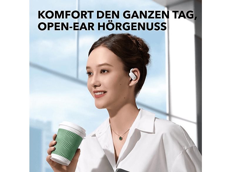 Auriculares deportivos  - AeroFit 2 SOUNDCORE BY ANKER, Control remoto, Bluetooth, Blanco — foto 8