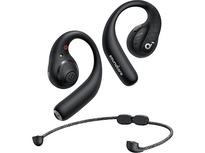 SOUNDCORE BY ANKER Auriculares deportivos  - AeroFit Pro SOUNDCORE BY ANKER, Control remoto, Bluetooth, Negro