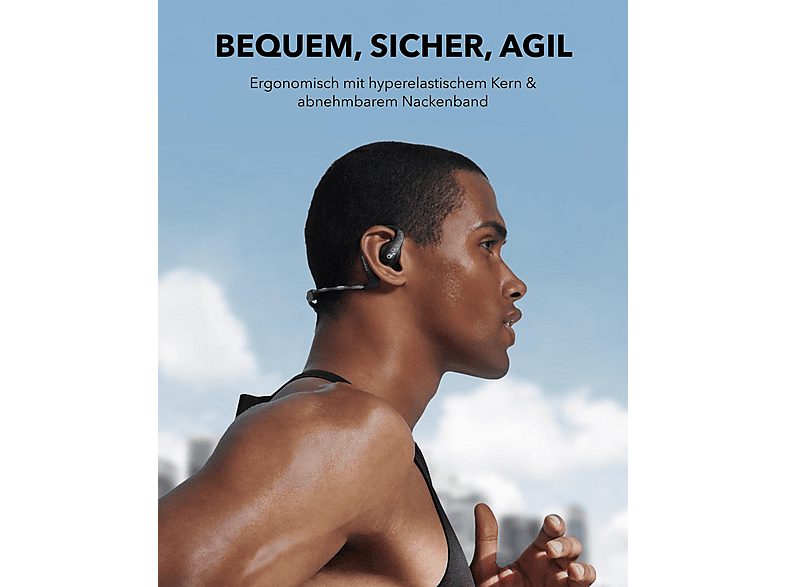 Auriculares deportivos  - AeroFit Pro SOUNDCORE BY ANKER, Control remoto, Bluetooth, Negro — foto 8