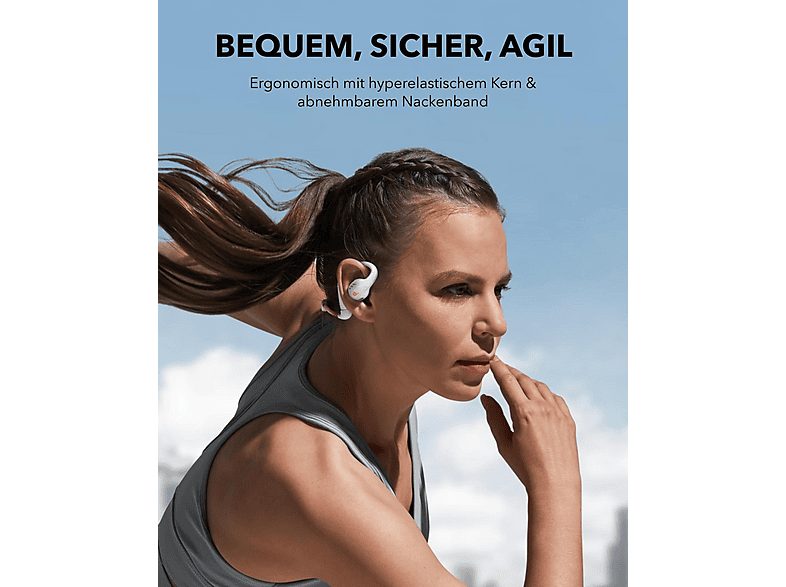 Auriculares deportivos  - AeroFit Pro SOUNDCORE BY ANKER, Intraurales, Bluetooth, Blanco — foto 8