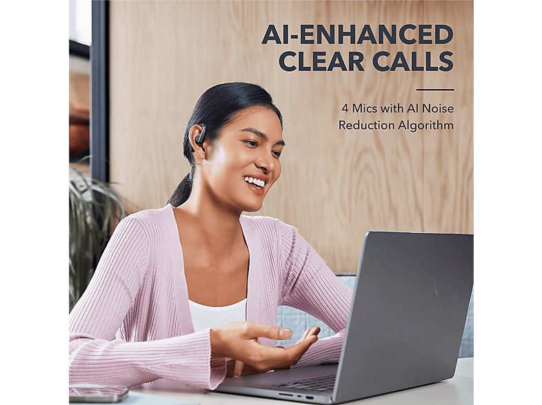 Auriculares deportivos  - AeroFit SOUNDCORE BY ANKER, Control remoto, Bluetooth, Negro — foto 5