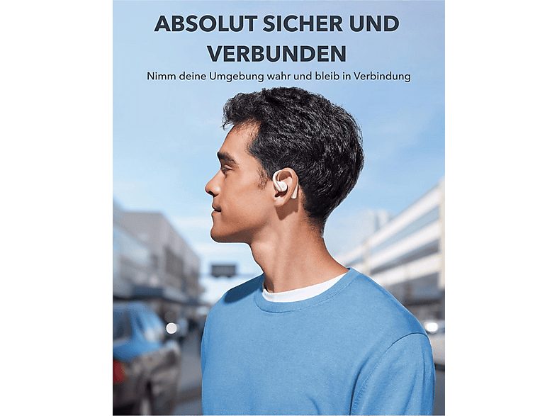 Auriculares deportivos  - AeroFit SOUNDCORE BY ANKER, Control remoto, Bluetooth, Rosa claro — foto 8