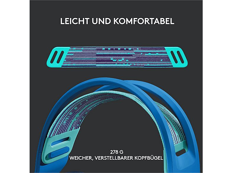 Auriculares Gaming  - 981-000943 LOGITECH, Circumaurales, Bluetooth, Azul — foto 7