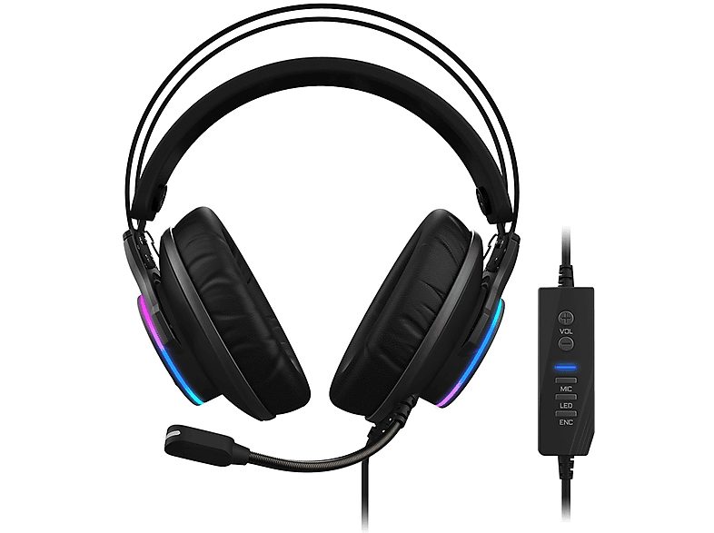 Auriculares gaming  - AORUS H1 GIGABYTE, Circumaurales, Negro