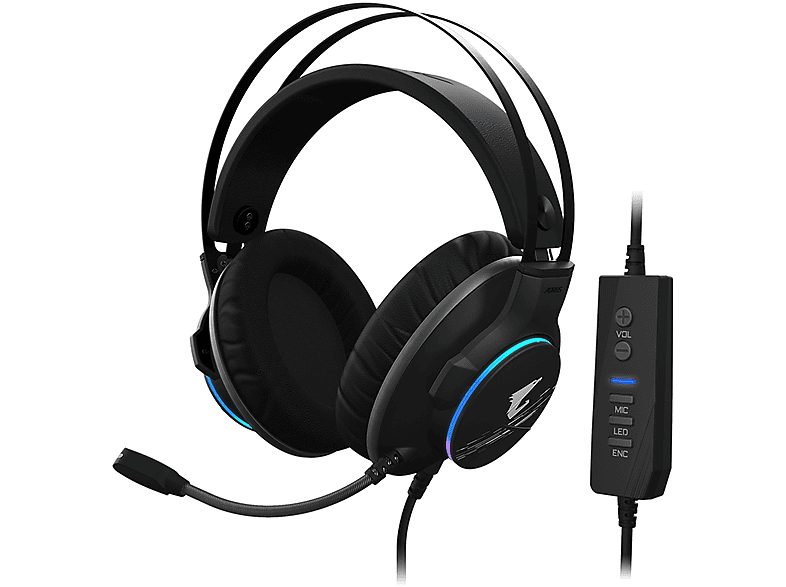 Auriculares gaming  - AORUS H1 GIGABYTE, Circumaurales, Negro — foto 7
