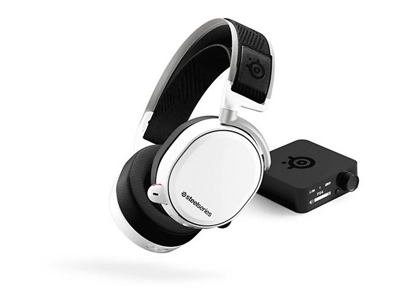 STEELSERIES Auriculares Gaming  - Arctis Pro GameDAC con luz RGB STEELSERIES, Circumaurales, Blanco