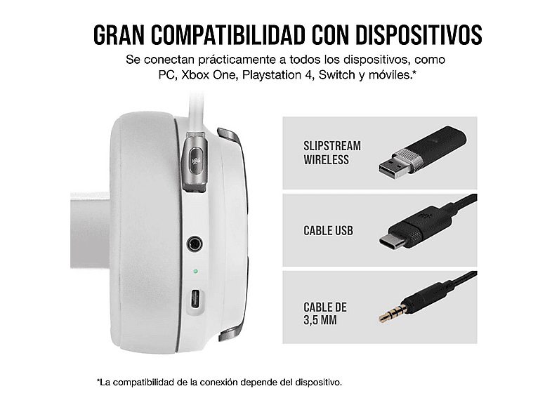 Auriculares Gaming  - CA-9011186-EU CORSAIR, Circumaurales, Blanco — foto 5
