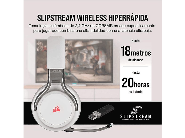 Auriculares Gaming  - CA-9011186-EU CORSAIR, Circumaurales, Blanco — foto 7