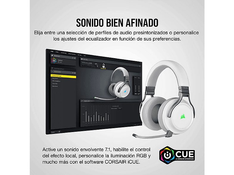 Auriculares Gaming  - CA-9011186-EU CORSAIR, Circumaurales, Blanco — foto 8