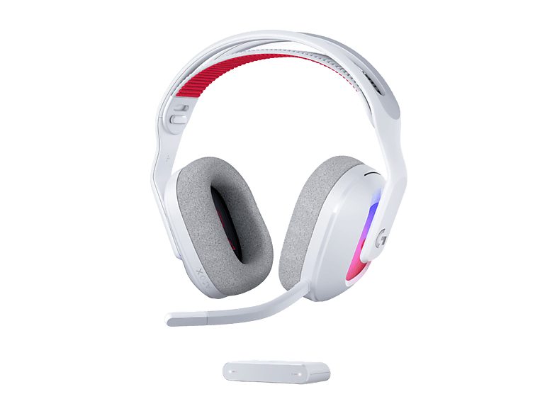 LOGITECH G Auriculares gaming - Logitech G A20 X Lightspeed, Bluetooth, PS5-XBOX-Switch-PC, Playsync, Micrófono extraíble, Personalizable, Lightsync, Blanco