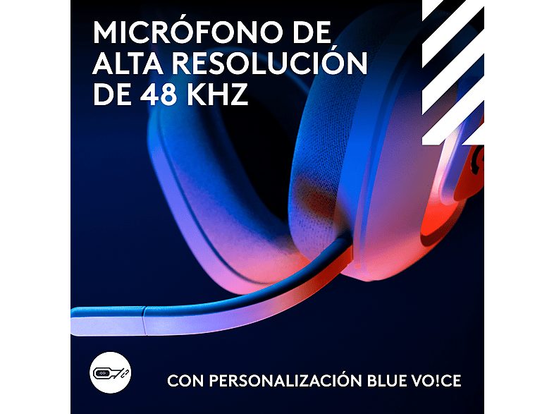 Auriculares gaming - Logitech G A20 X Lightspeed, Bluetooth, PS5-XBOX-Switch-PC, Playsync, Micrófono extraíble, Personalizable, Lightsync, Blanco — foto 2