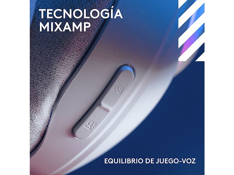 Auriculares gaming - Logitech G A20 X Lightspeed, Bluetooth, PS5-XBOX-Switch-PC, Playsync, Micrófono extraíble, Personalizable, Lightsync, Blanco — foto 5